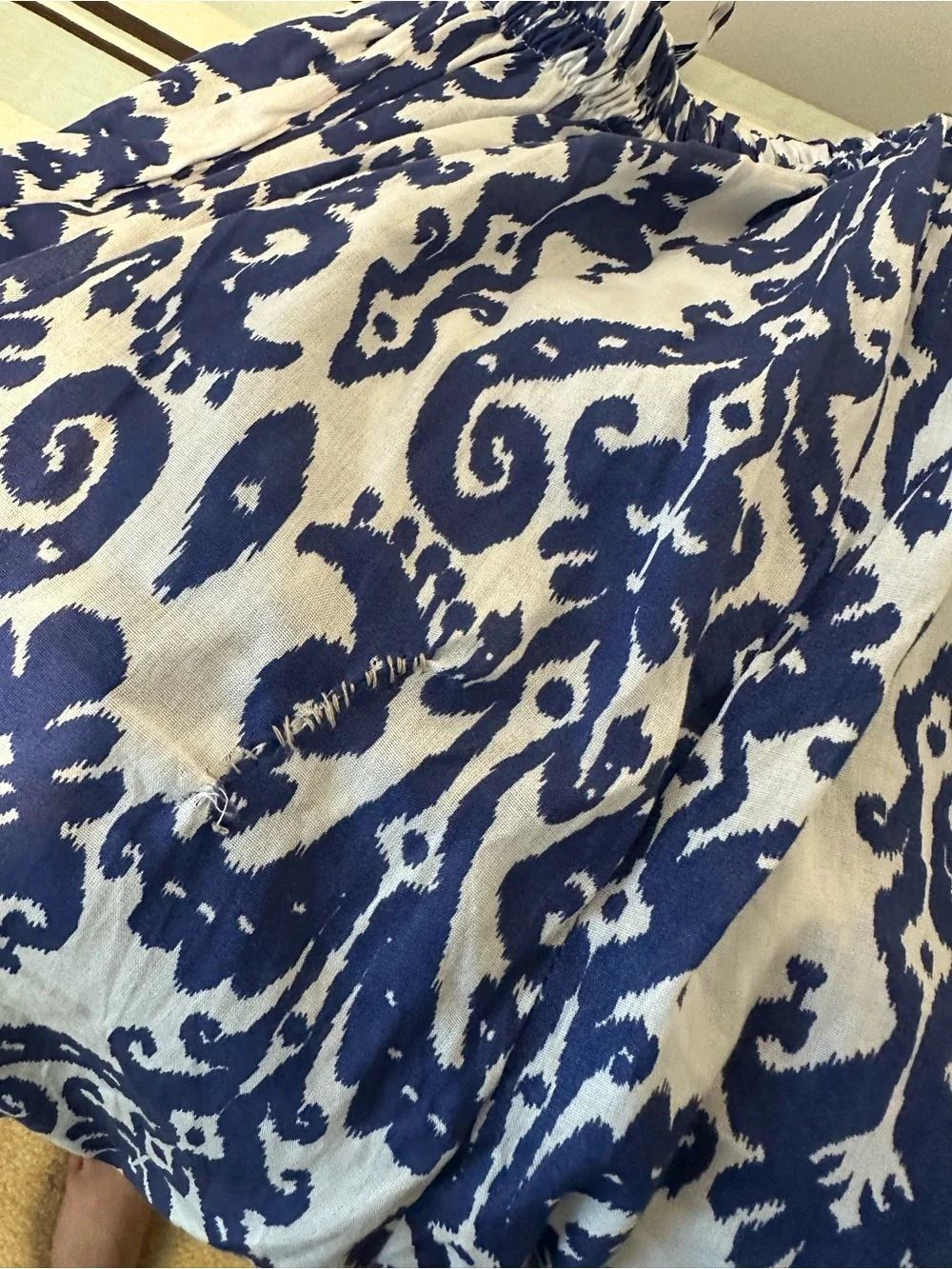 Blue & White Printed Two-Piece Set